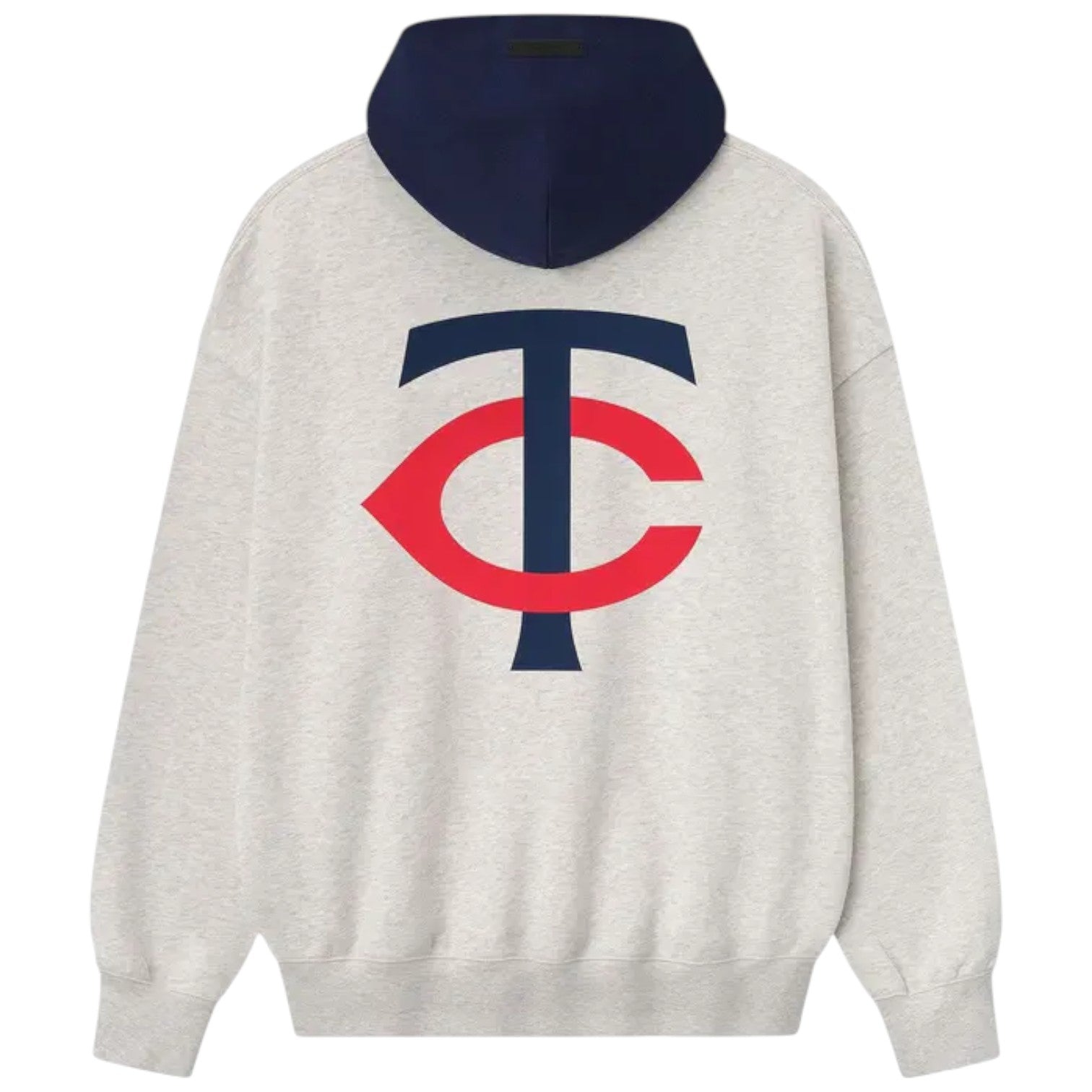 Толстовка Fear of God Essentials Twins Sport Hoodie, цвет «Овсяный меланж, темно-синий» — фото 2