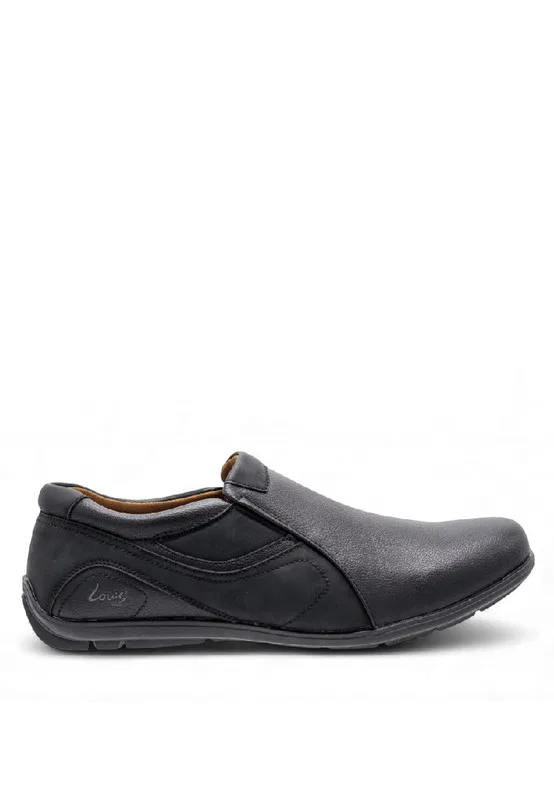 Мужские лоферы slip-on, кожаные, модель 250131354 Louis Cuppers, черный