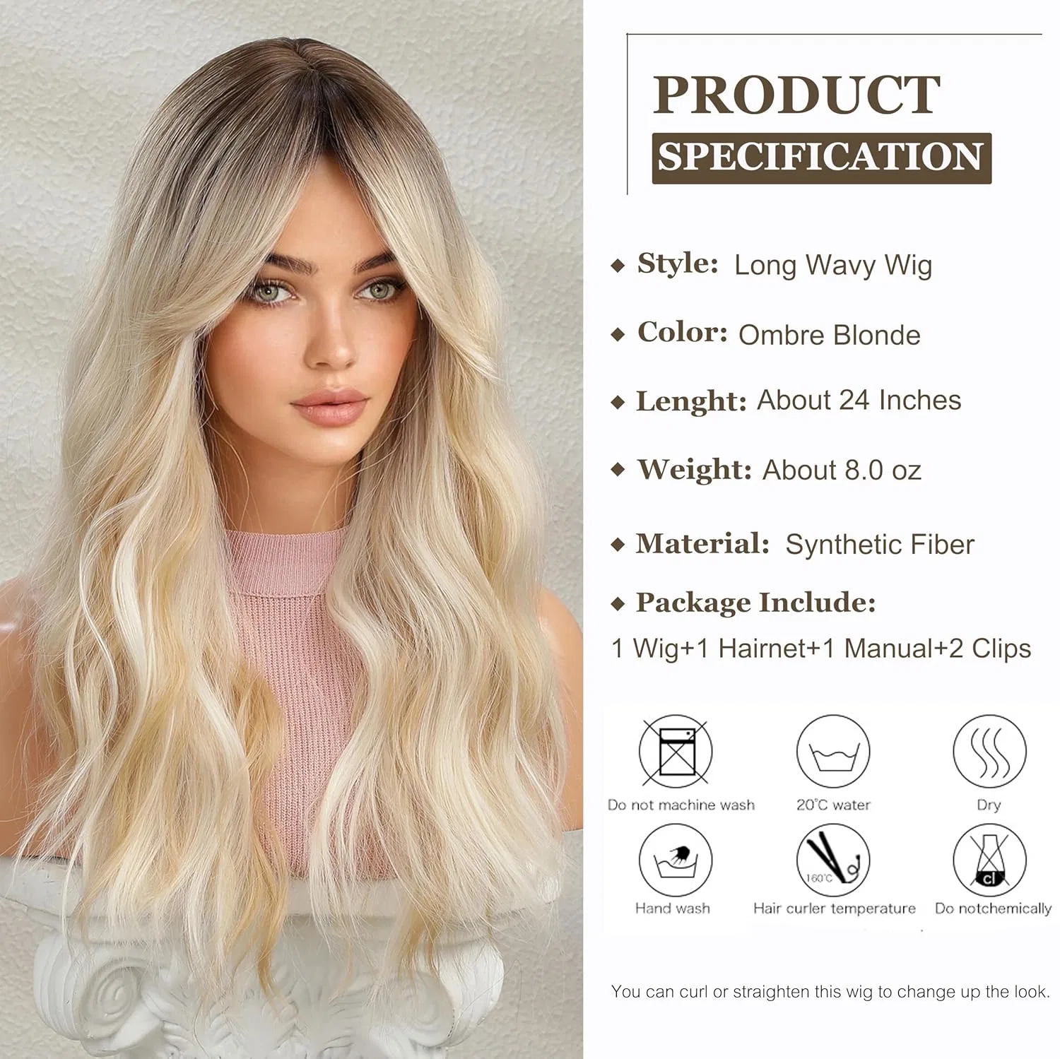 Женский длинный волнистый парик Esmee омбре блонд Esmee, Ombre Blonde — фото 2