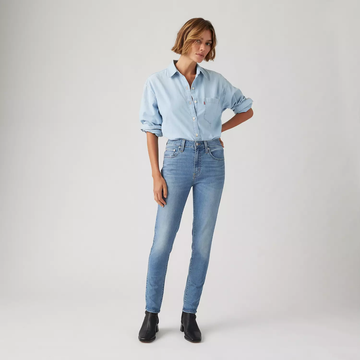 

721 Узкие женские джинсы с высокой посадкой Levi's, цвет Cool Money - Medium Wash