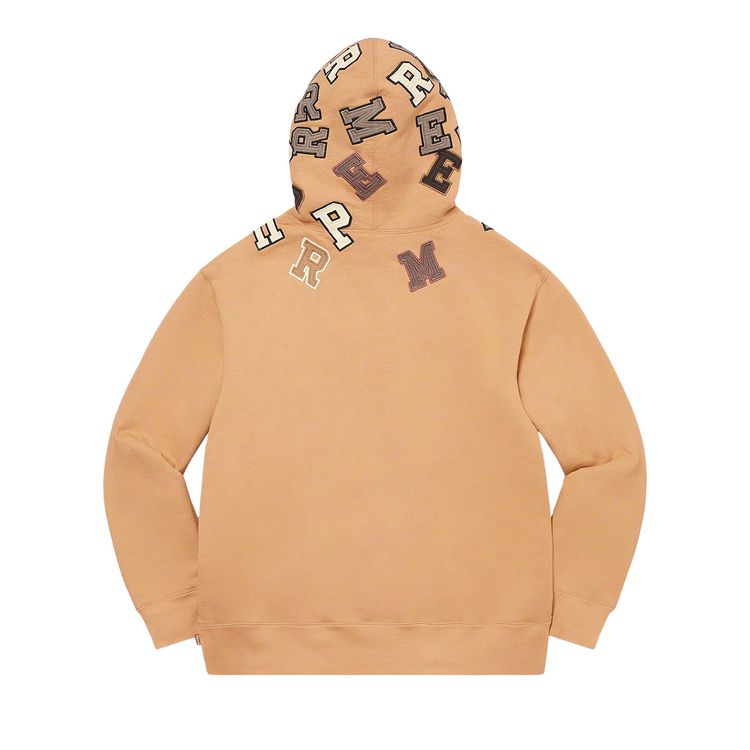 Толстовка Supreme Scattered Appliqué Hooded Sweatshirt Dark Tan, желто-коричневый — фото 2
