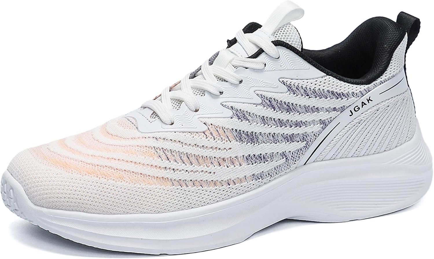 

Мужские спортивные кроссовки с сетчатой дышащей поверхностью, шнуровкой и модным дизайном, с толстой подошвой, противоскользящие и легкие с амортизацией, повседневные кроссовки для ходьбы, покупок и бадминтона Qaoterod, оранжевый