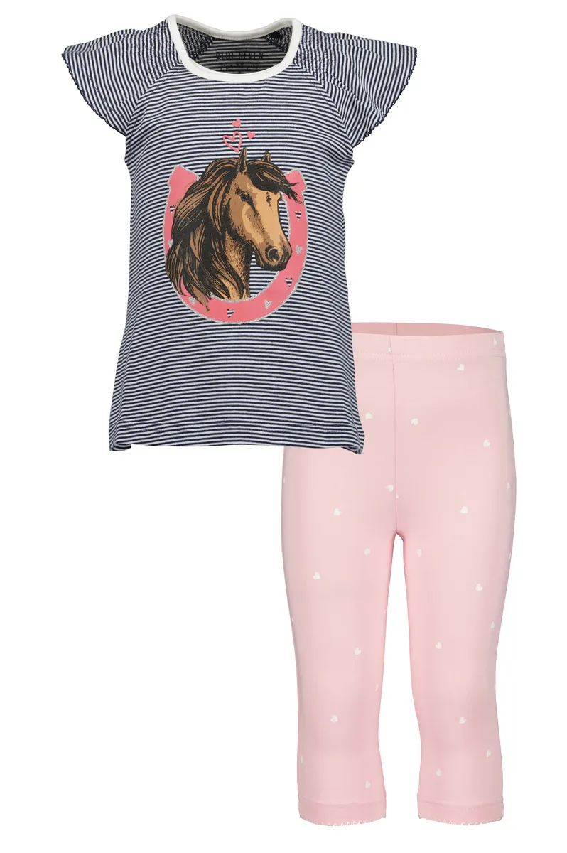 

Рубашка с короткими рукавами Blue Seven "kl Md комплект из 2 шт.: туника+капри", цвет Ultramarin Orig