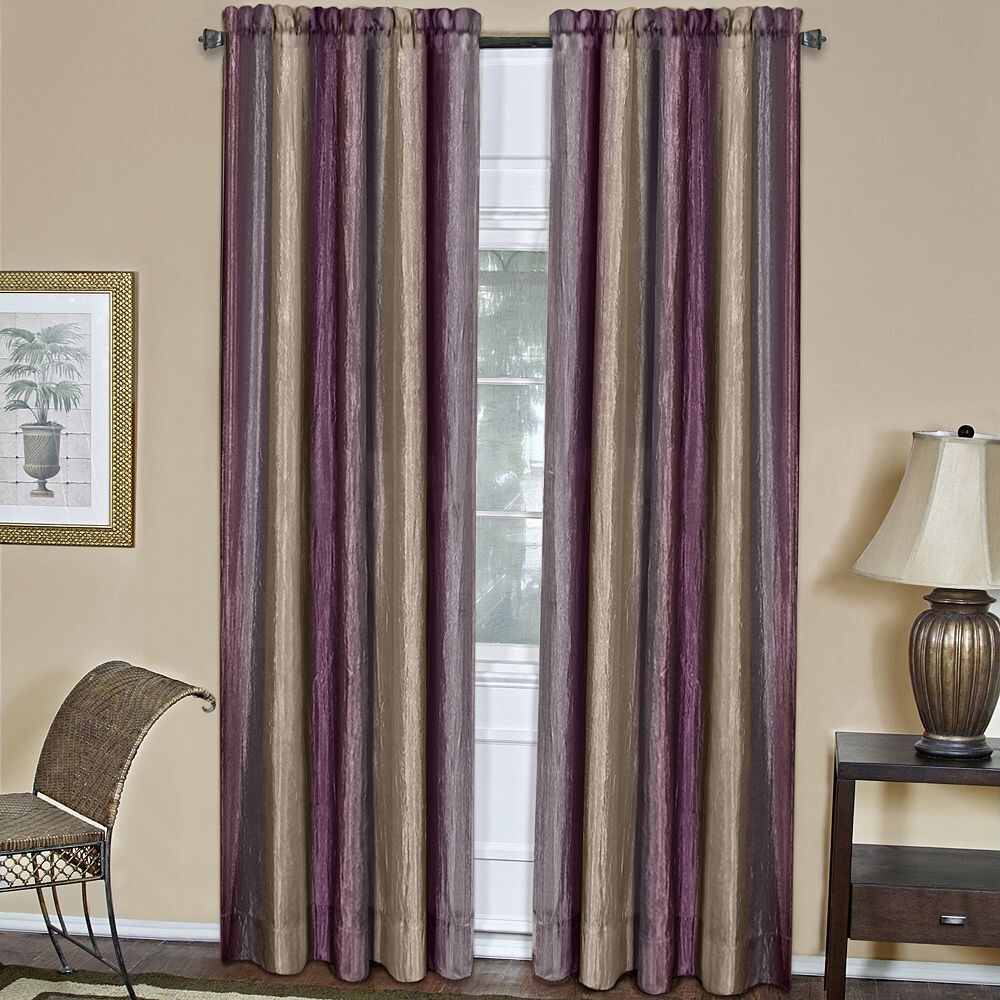 

Goodgram Royal Ombre Crushed Semi Sheer 84 в паре длинных шторных панелей, цвет Aubergine