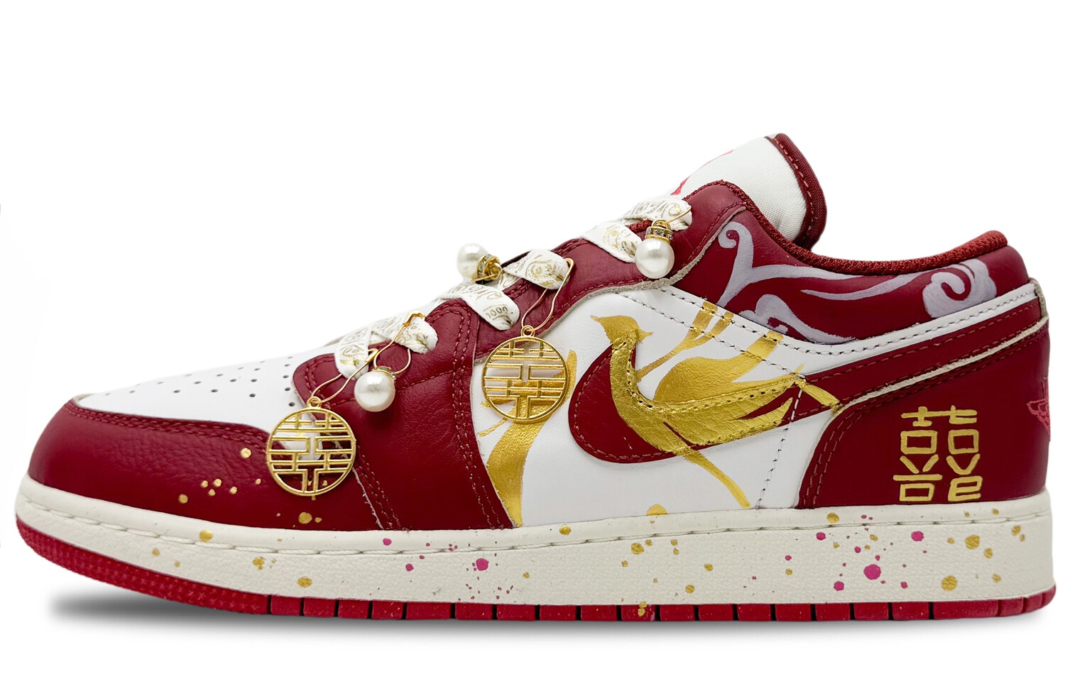

Кроссовки Air Jordan 1 Vintage Basketball Shoes Men Low-Top White