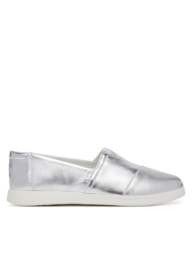 Низкие туфли Alpargata Plus 10021745 Toms, серебряный
