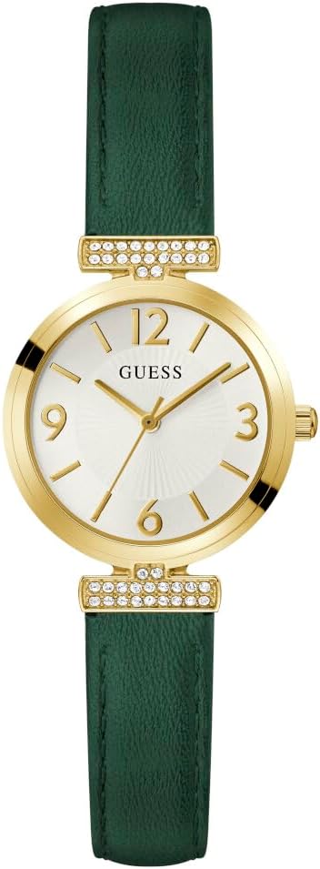 

GUESS аналоговые часы с позолотой и кожаным ремешком, White Multi, Позолоченный, GUESS аналоговые часы с позолотой и кожаным ремешком, White Multi