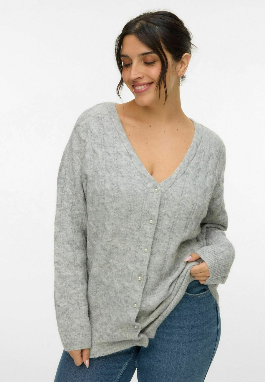 

Кардиган Vero Moda Curve VMCMARLIN , Light Grey Melange/Light Grey