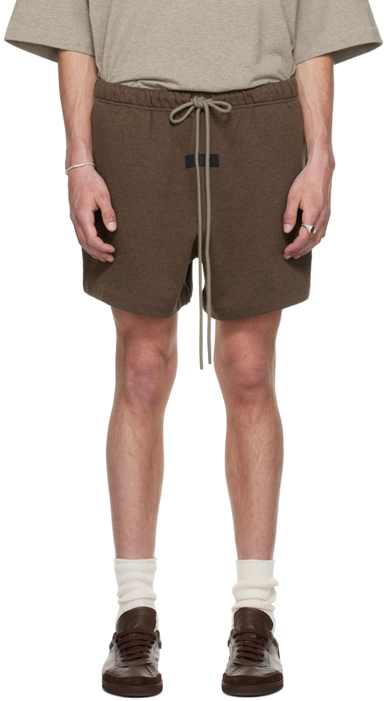

Коричневые шорты на завязках Fear of God ESSENTIALS, Heather wood