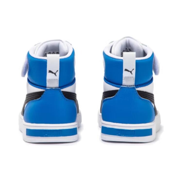 Кроссовки для скейтбординга Caven Kids PS Mid-top белые/черные/гоночные синие Puma, белый/черный/синий — фото 4