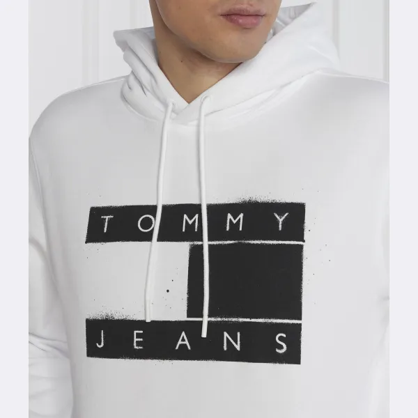 Толстовка стандартного кроя с флагом и спреем Tommy Hilfiger, белый — фото 3