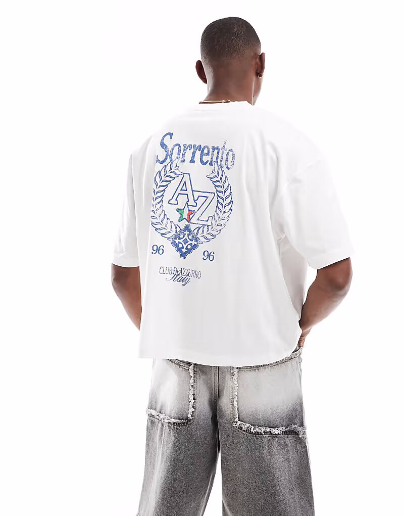 

Футболка свободного кроя ASOS DESIGN с принтом в стиле «лето» белого цвета