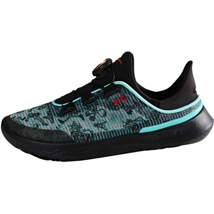 

Кроссовки детские для начальной школы Under Armour, черный/зеленый