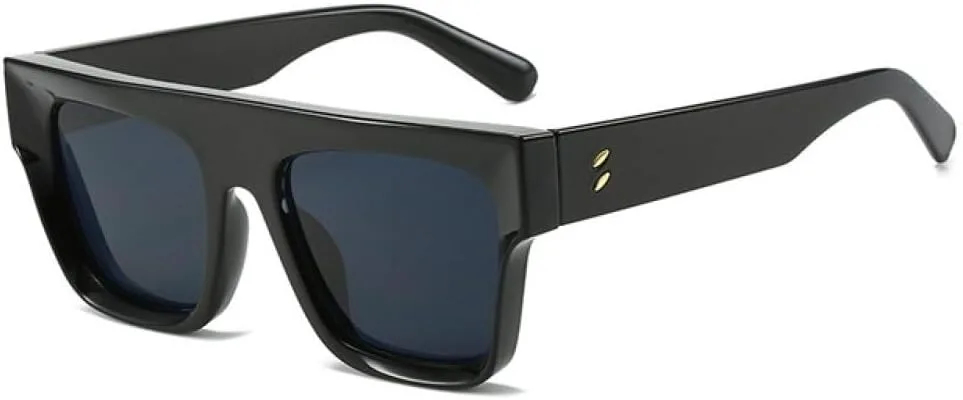 

Солнцезащитные очки квадратной формы 2027 года для женщин и мужчин в стиле ретро, ​​модные синие, фиолетовые, бежевые, с защитой от УФ-излучения UV400 MTZJH, Black