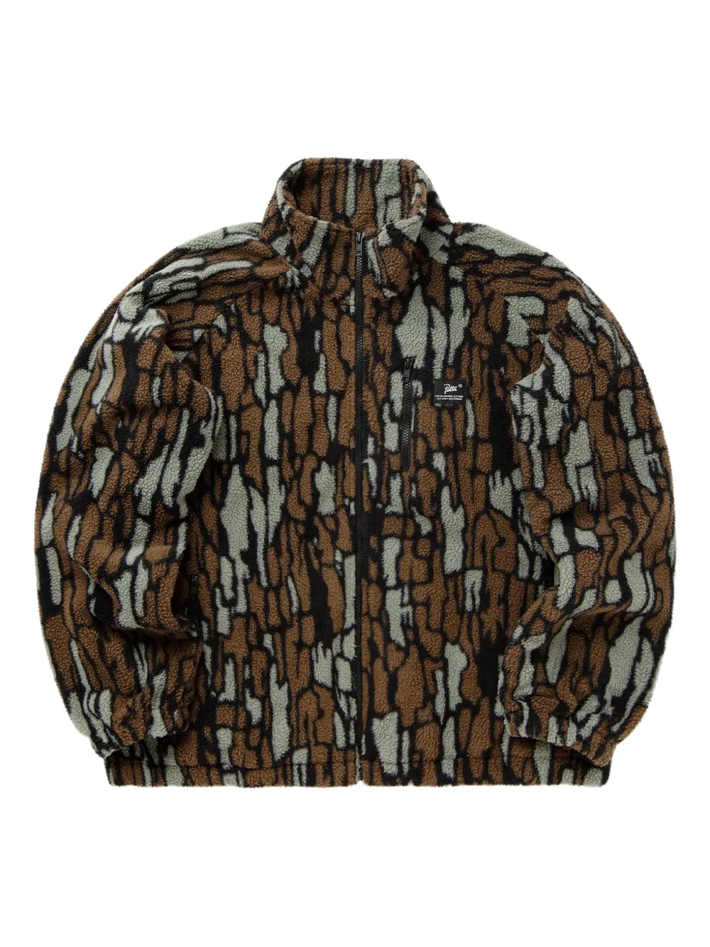 

Флисовая куртка с принтом под кору PATTA, черный