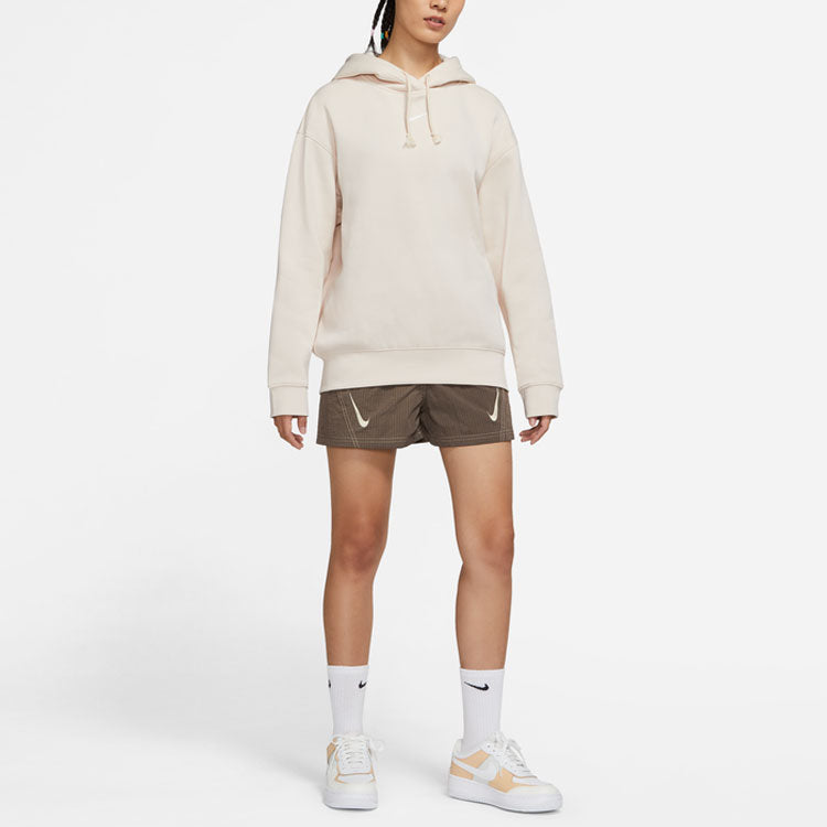 Толстовка (WMNS) ASW Nike Sportswear ESSNTL CLCTN FLC OS HD PEARL White — фото 3