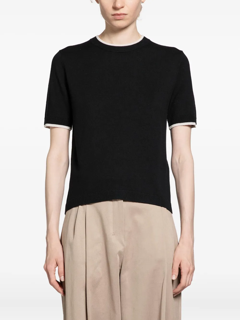 

Топ с круглым вырезом 'S Max Mara, черный