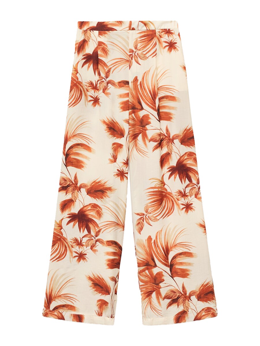 

Широкие брюки со складками спереди MANGO, Wool white