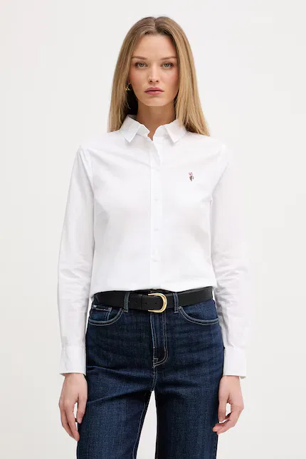 Рубашка классическая Classic Fit Poplin U.S. Polo Assn., белый