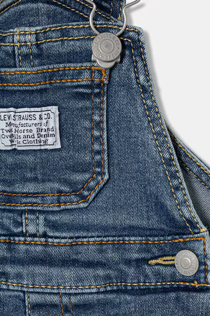 Комбинезон джинсовый Ogrodniczki niemowlęce Levi's, синий — фото 3
