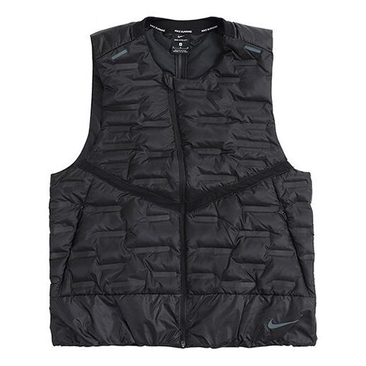 

Пуховик Nike Aeroloft Stay Warm Woven Running Reflective Down Vest Black, черный