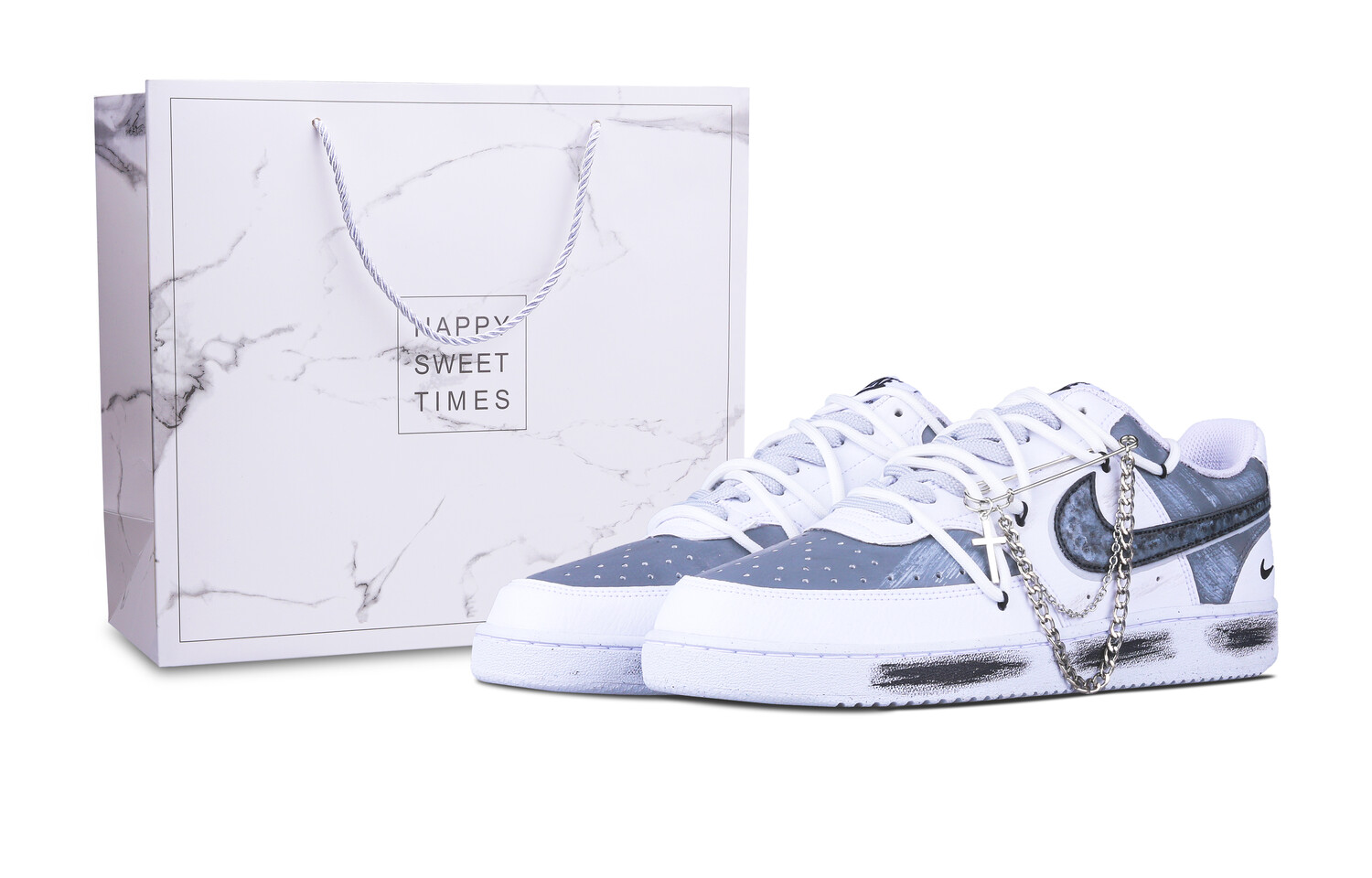 

Кроссовки Nike Court Vision 1 Skateboarding Shoes Men Low-top Gray, серый
