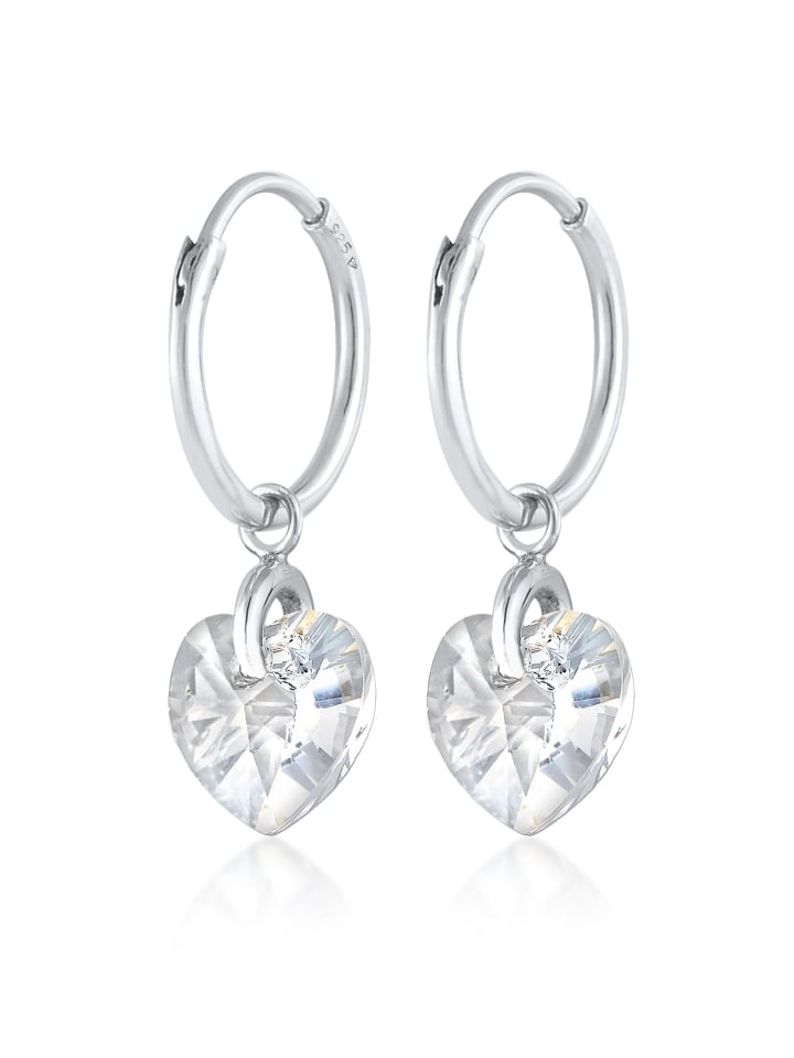 

Elli Серьги в форме сердца из серебра 925 пробы