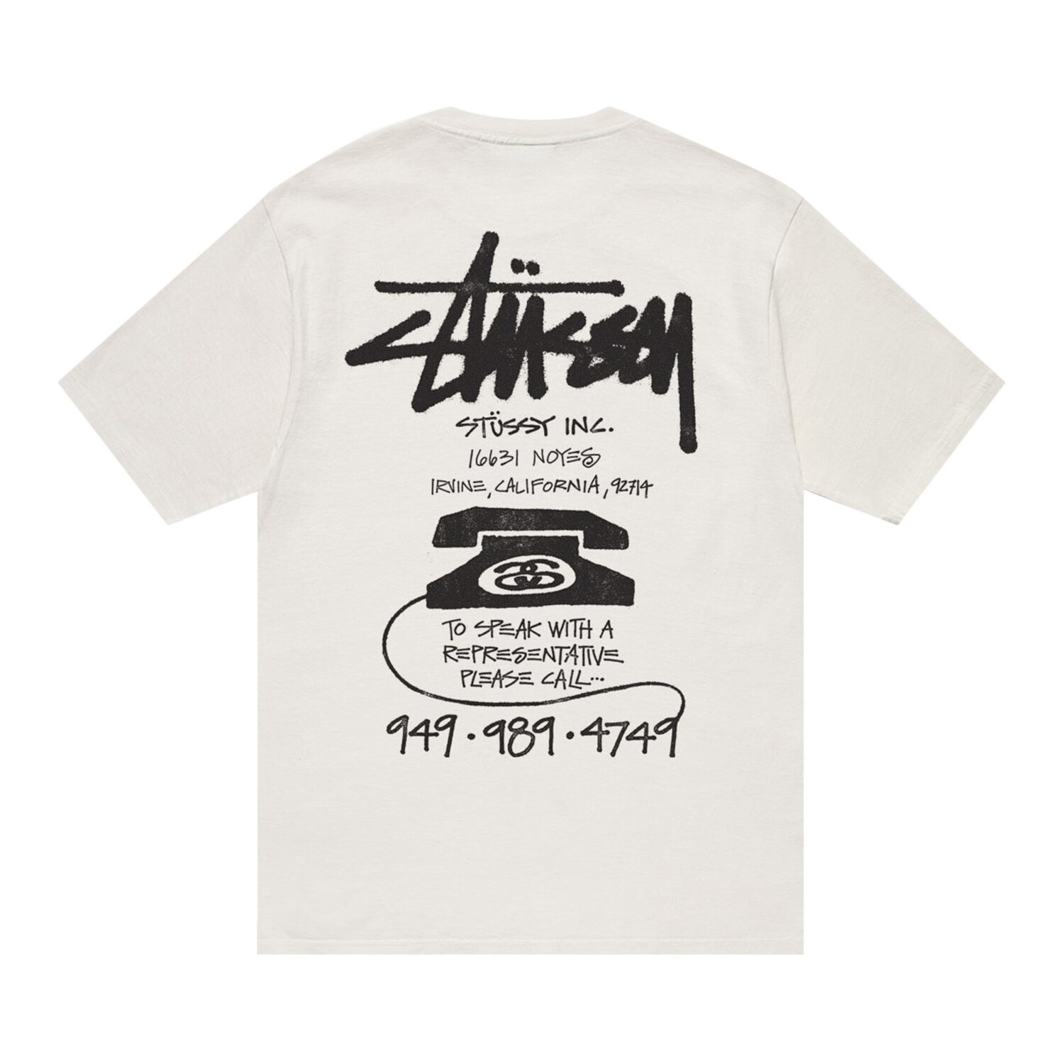 Старая футболка Stussy для телефона Натуральная — фото 2