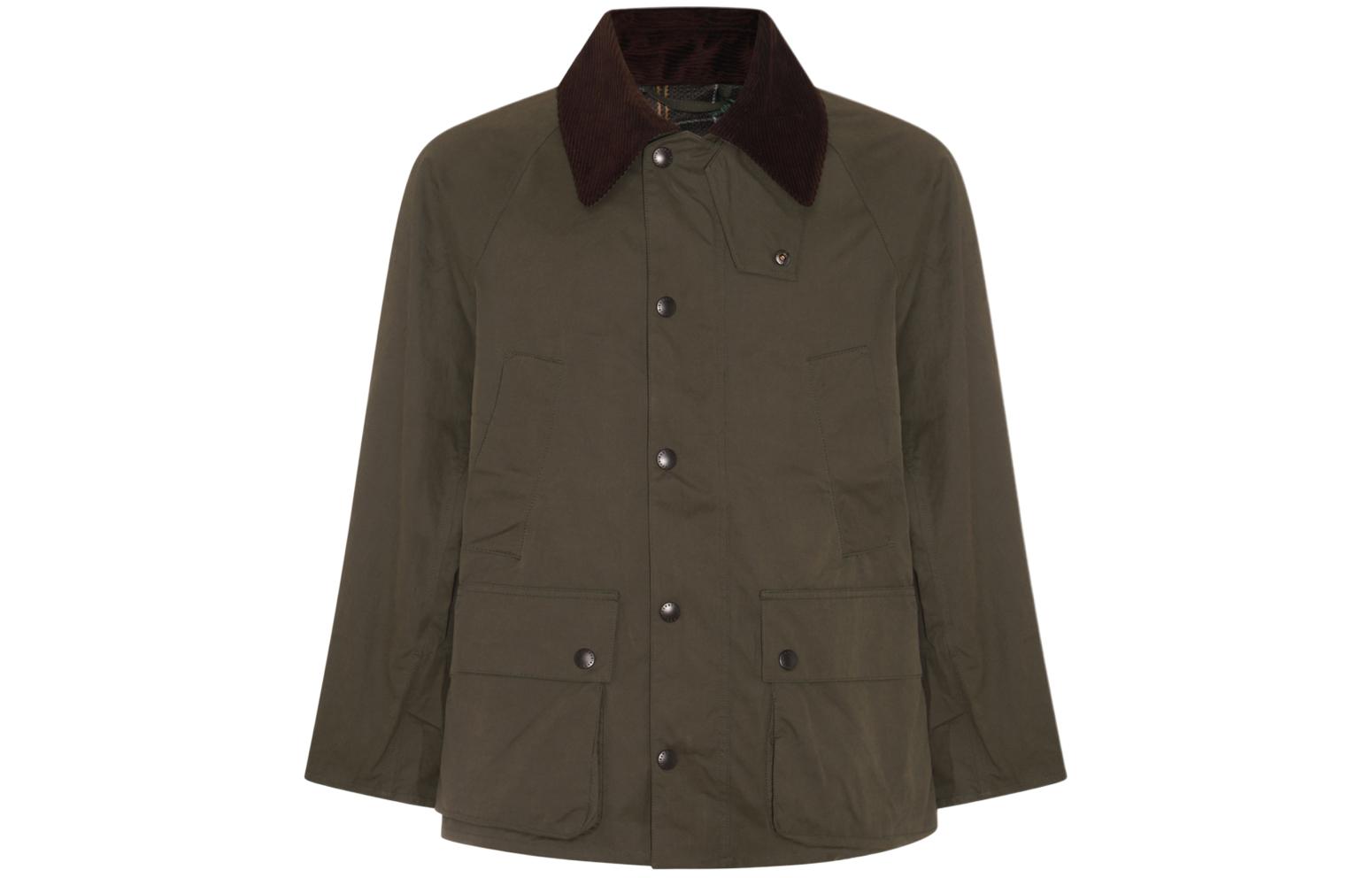 

BARBOUR Бедайл с вельветовым воротником длинная рубашка куртка, Green