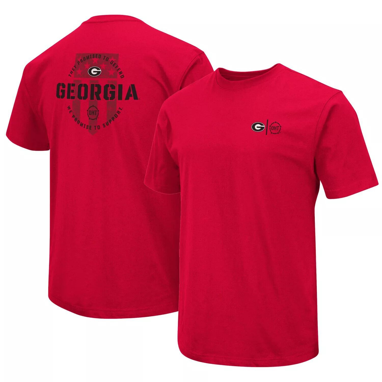 

Мужская футболка Red Georgia Bulldogs OHT Military Appreciation Colosseum
