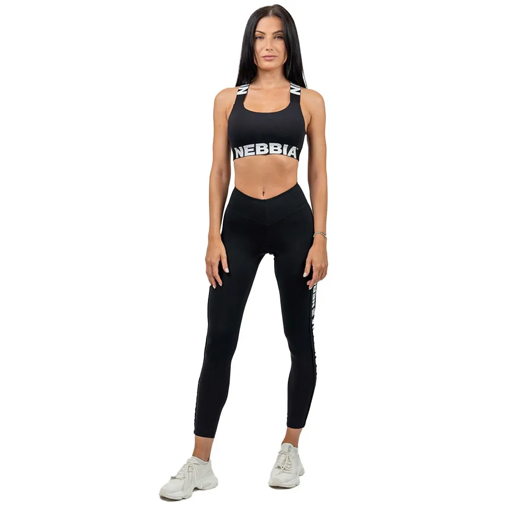 

Леггинсы Nebbia Side Stripe Iconic high waist, черный