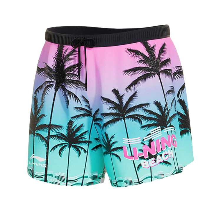 

Шорты пляжные мужские LINING, зелёно-чёрный комплект из трёх предметов (плавки+очки для плавания+шапочка для плавания)