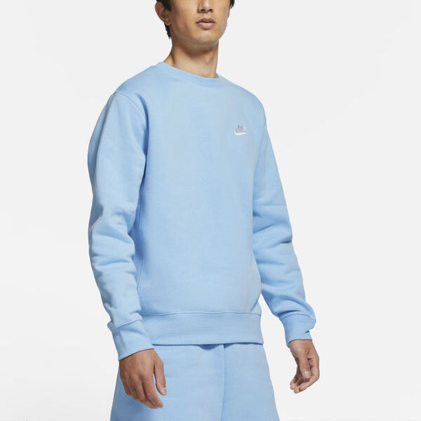 Толстовка Nike Athleisure Casual Sports Fleece Lined Round Neck Pullover Blue, синий — фото 4