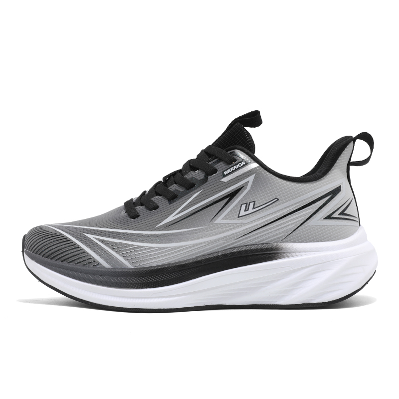 Кроссовки для бега Supercritical Rebound Low top из микрофибровой кожи Sports Collection, устойчивые к истиранию и легкие WARRIOR, черный зеленый — фото 3