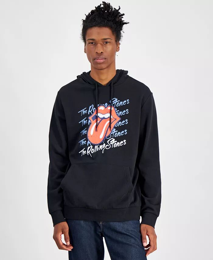 

Мужская флисовая толстовка с капюшоном Rolling Stones '76 Tour Regular-Fit с принтом Hybrid, черный