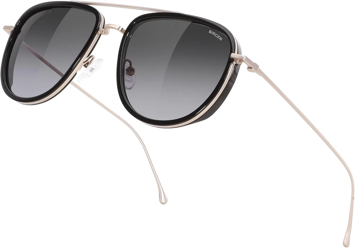 

Женские поляризованные солнцезащитные очки BIRCEN из ацетата: защита от УФ-излучения - винтажная оправа, очки-авиаторы для отдыха на пляже, C3-gradient Gray