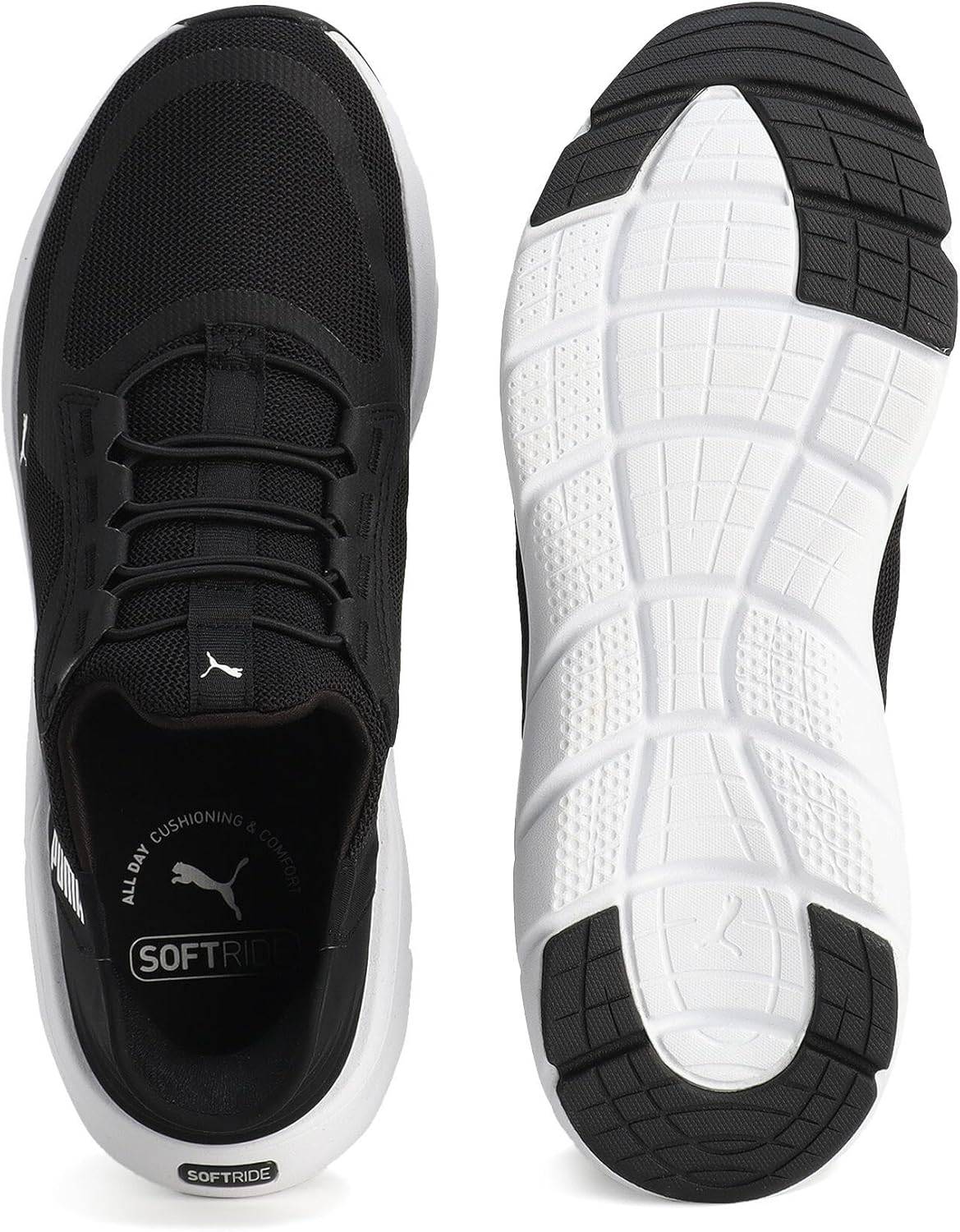 Мужские беговые кроссовки PUMA, белый/черный — фото 3