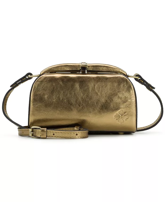 

Пилзон мини кожаная рамка кроссбоди Patricia Nash, золото