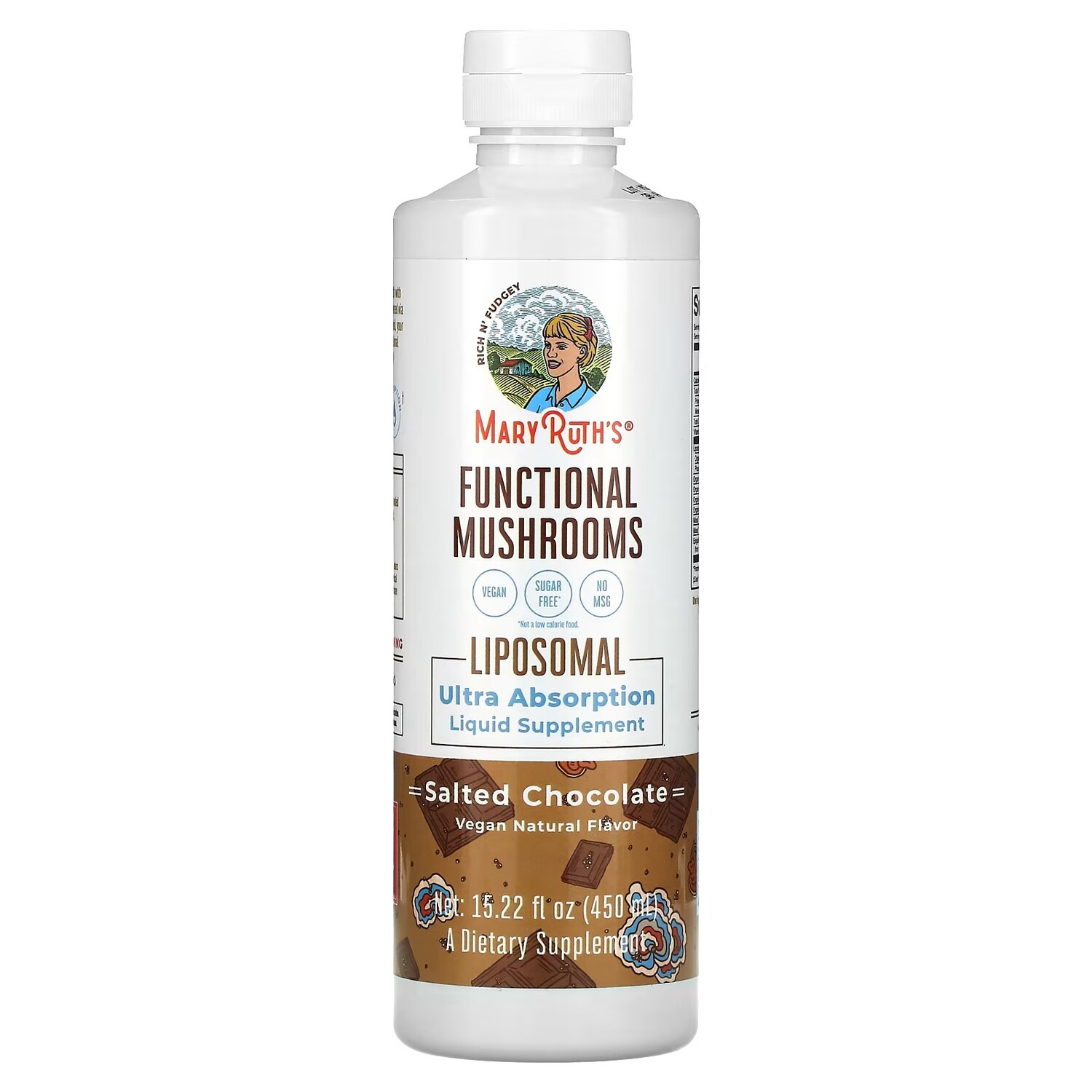 

Добавка жидкая MaryRuth's Functional Mushrooms соленый шоколад, 450 мл