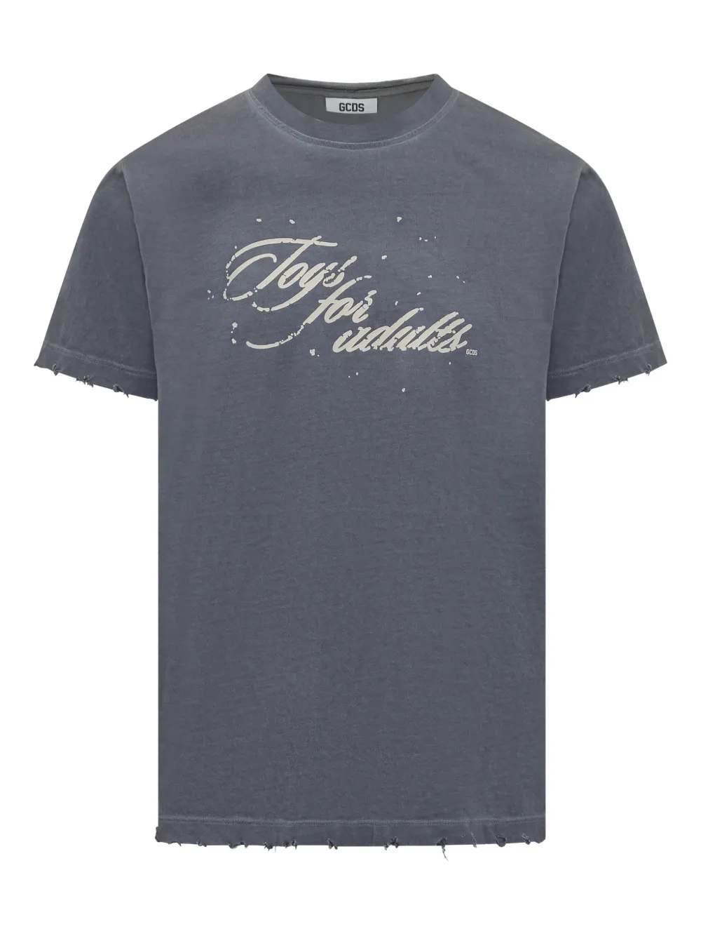 

Футболка с принтом-текстом Gcds, серый
