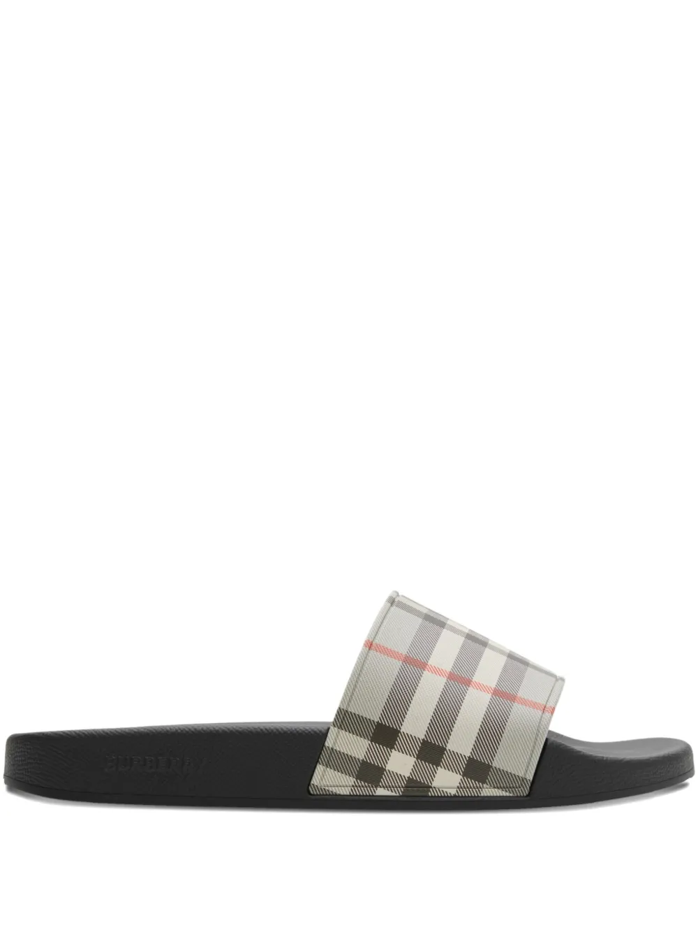 Шлепанцы в клетку BURBERRY, нейтральный