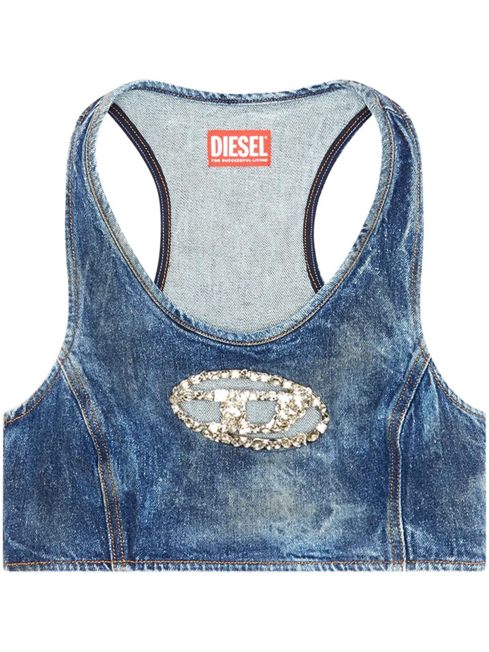 

Топ De-Top-Fsd с кристаллами DIESEL, синий