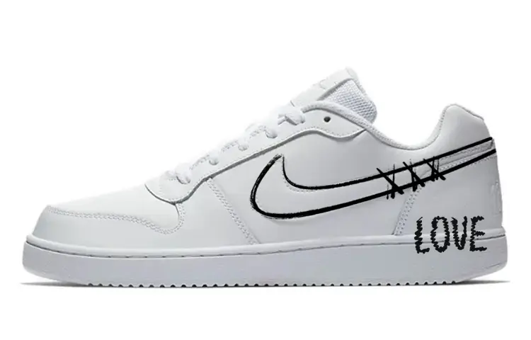 

Кроссовки Nike EBERNON Skateboarding Shoes Men Low-top White/black, черный