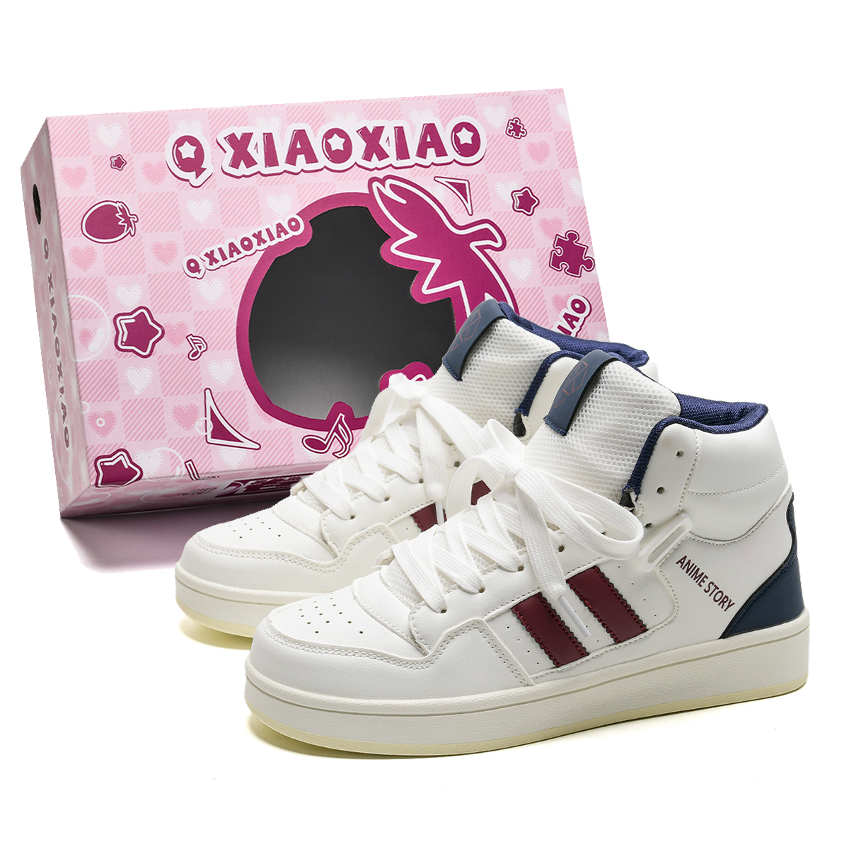 

Circle small Амортизирующие противоскользящие износостойкие легкие повседневные высокие кроссовки унисекс для увеличения роста - Cinnabar, цвет Cinnabar