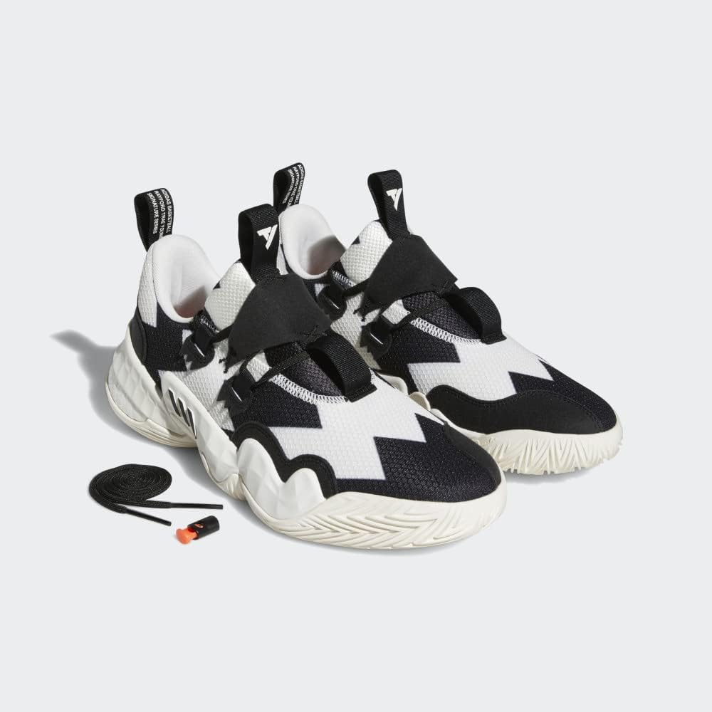 Кроссовки adidas Trae Young 1 для мужчин, белый/черный — фото 3