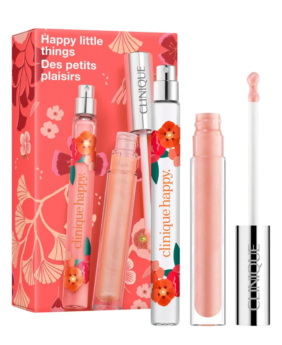 Clinique Подарочный набор Happy Little Things из 2 предметов: аромат и блеск для губ