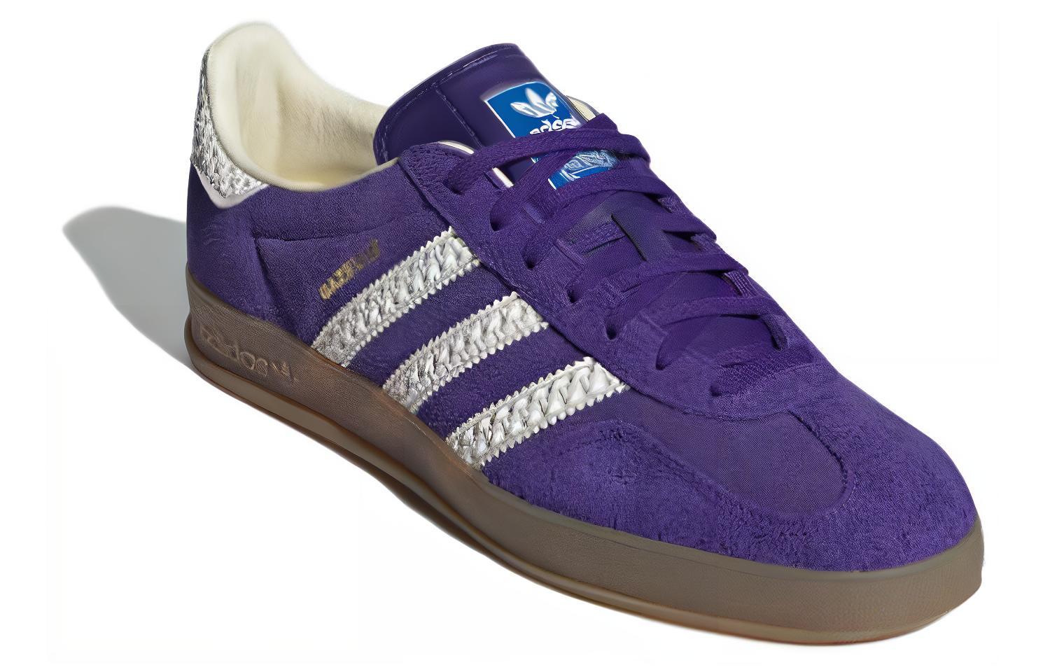 Adidas Originals Адидас Газелль Индор Пёрпл Коре Уайт Пёрпл Уайт, цвет Purple White — фото 4