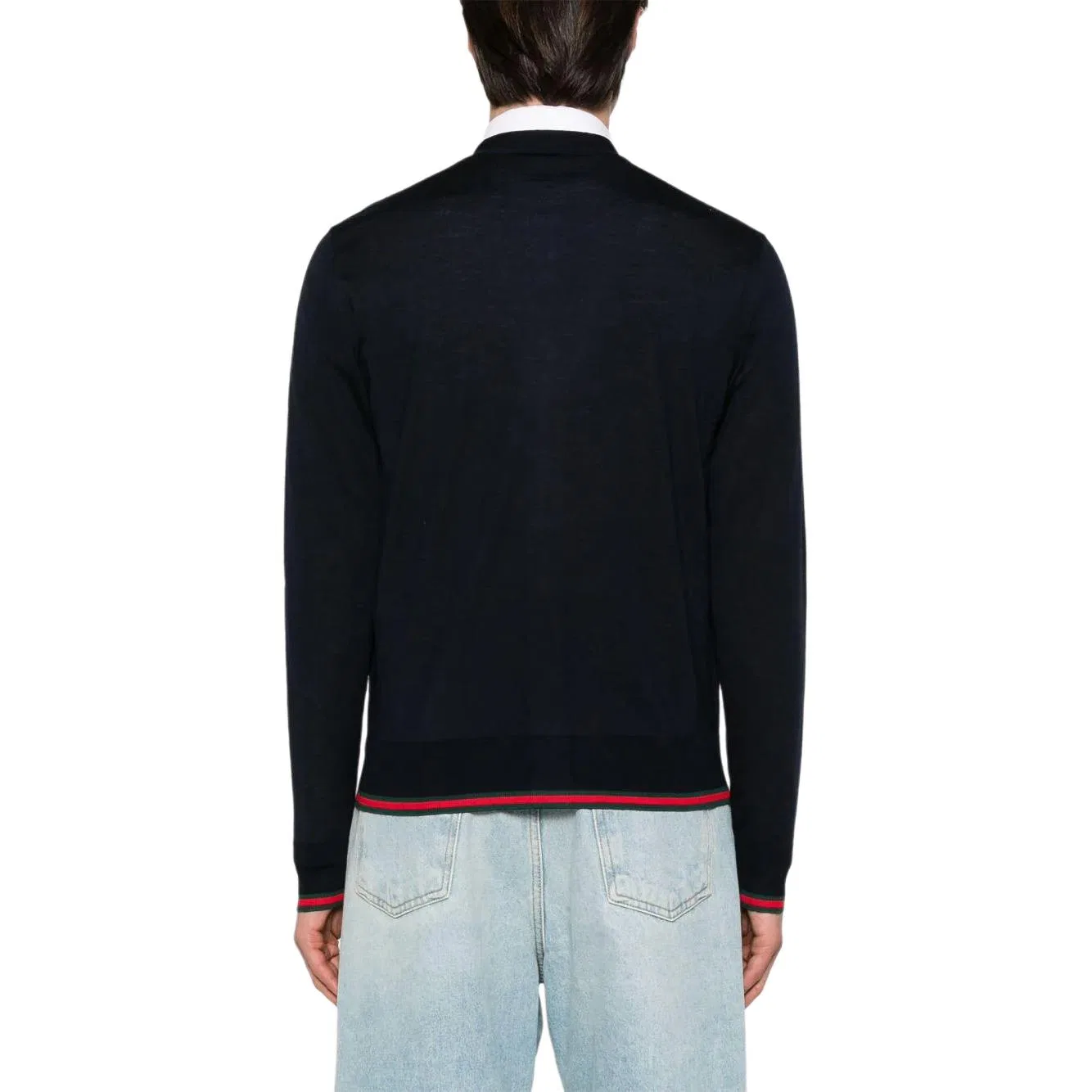 Кардиган GUCCI на пуговицах, вязаный, Dark Blue — фото 4