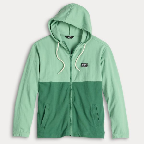 

Мужская легкая худи на молнии с капюшоном Billabong, зеленый