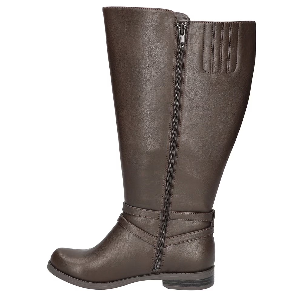Сапоги до колена на широкую икру Bay plus plus Easy Street, brown synthetic — фото 4